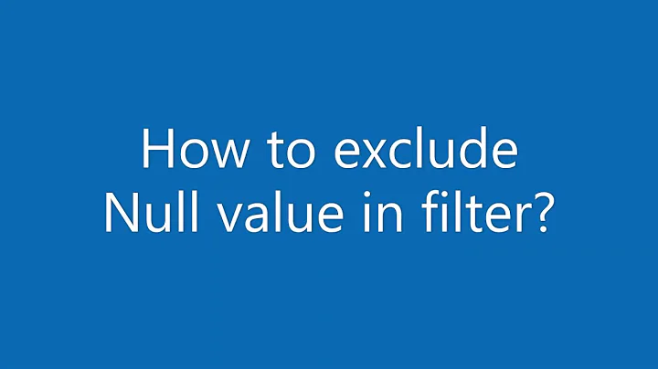 Tableau - How to exclude Null values in filter