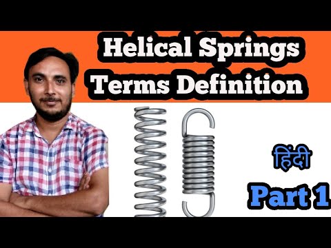 Helical Spring Terms definitions in Hindi || Part