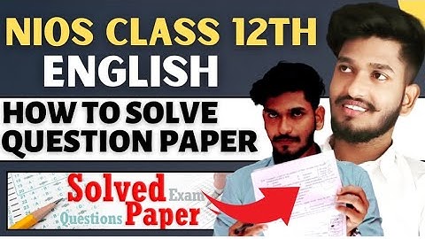 Nios Class 12th English Marathon Video | Most Important Questions with Grammar by Manish Verma.