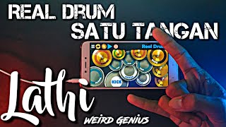 LATHI - WEIRD GENIUS | REAL DRUM SATU TANGAN COVER