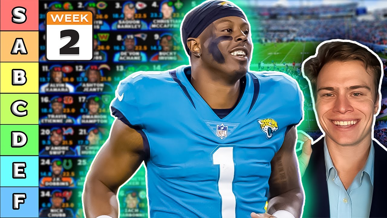 Top 40 Running Back Rankings & Tiers - Week 2 Fantasy Football
