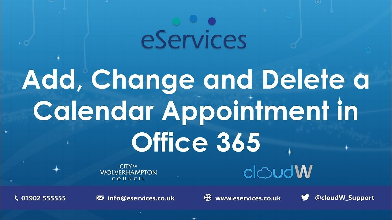 Add Change And Delete Calendar Items In Office 365 Introduction