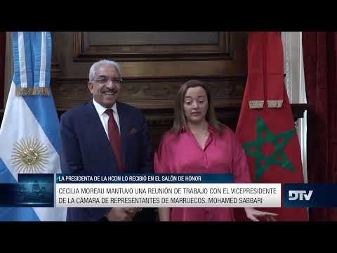 Cecilia Moreau recibió al Vicepresidente de la Cámara de Representantes del Reino de Marruecos