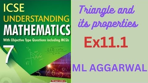 Triangle and its properties. class7. ex-11.1.ml aggarwal.
