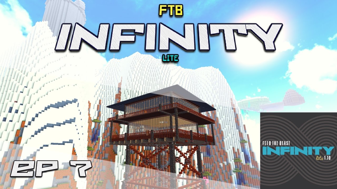 FTB Infinity Lite Ep 7 - CABIN CONSTRUCTION - YouTube