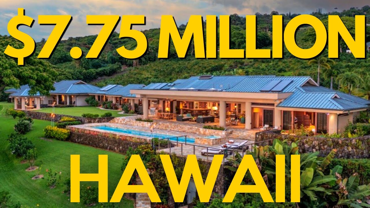 $7.75 Million Estate In Hawaii  9Bed 9 Bath 2 Half Baths  6,825Sf  5 Acres   No Reserve Auction