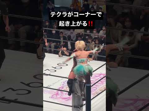 【女子プロレス】テクラがコーナーでやられたあと凄い筋力で起き上がる‼️【スターダム】