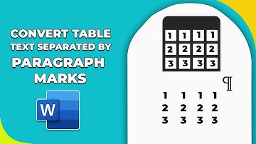 How to convert the table to text separated by paragraph marks
