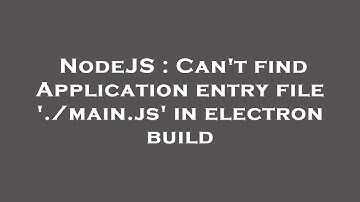 NodeJS : Can