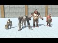 2 PUNCH UNITS WITH THROWING WEAPON VS FACTION - Animal Revolt Battle Simulator