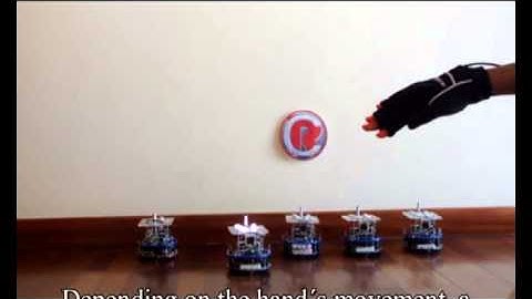 Remotely Controlling Multiple Mobile Robots with Acceleglove