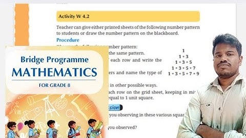 Class 8 Maths Bridge Program Course | Activity W 4.2 for Week 4 | 8th Class NCERT New Math Book