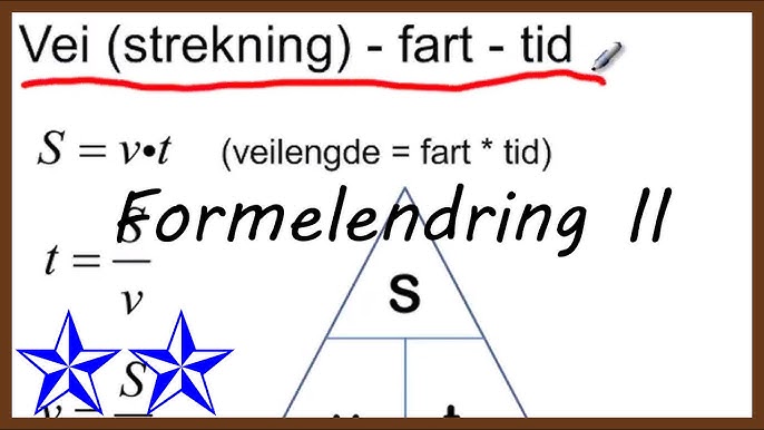 Formel for fart () Formel for fart