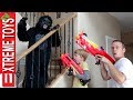 Ethan Vs. Cole Nerf Blaster Gorilla Costume Attack Madness!