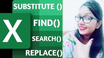 Excel Text Function | Substitute | Find | Replace | search | In Hindi