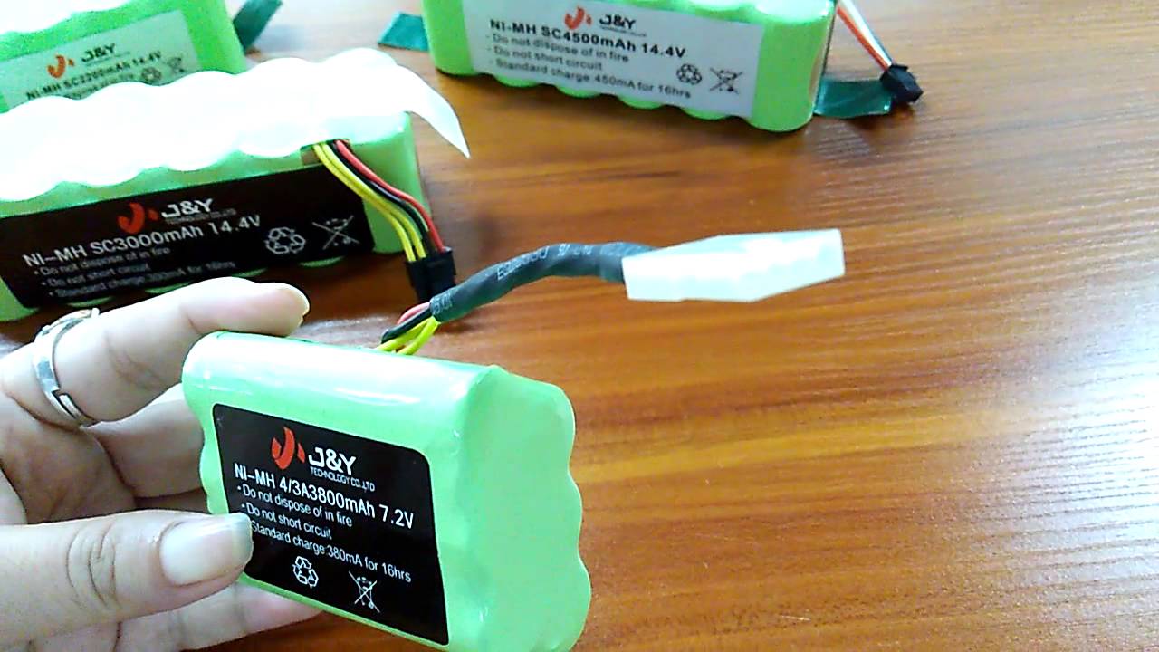 7.2V Neato battery pack 3800mAh - YouTube