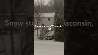 Heavy snow fall @ Wisconsin # Snow storm # snow fall 2025 # USA # USA vibes with Charan &amp; Nihal