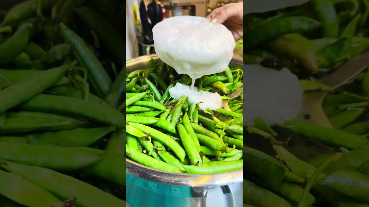 سلقت البسله بقشرها ف ميه مغليه‼️السر كله في البودره البيضا🙈سر المصانع👌🏻🔥