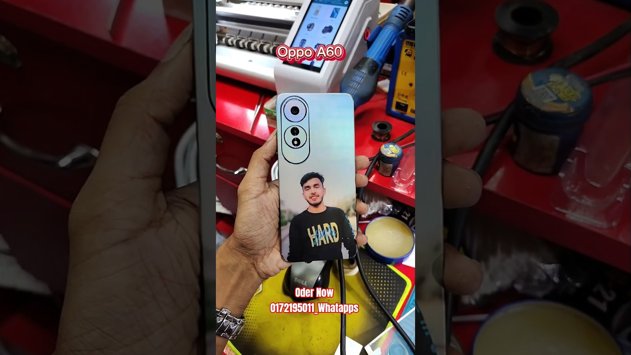 Oppo A60 নিজের ছবি দিয়ে ব্যাগ স্টিকার। #shorts #ytshort #viral #foryou