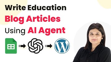 How to Write Education Blog Articles Using AI Agent
