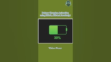 Battery Charging Animation using HTML CSS and JavaScript