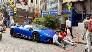 Lambo Public Reactions | Parked in BUSY INDIAN Street