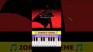 Zorro Theme Music (PIANO COVER) shorts jameshorner