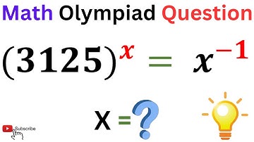 IF (3125)^x = x^(-1)  Then Find The Value of 