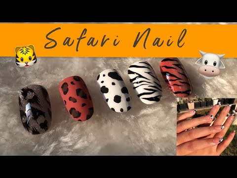 สอนทำเล็บแบบง่ายๆ : Nail art Tutorial: [ SAFARI NAIL ]