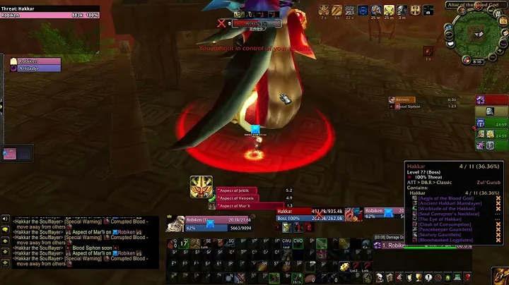 Retribution paladin Hakkar solo in Zul' Gurub - WoW WotLK Classic