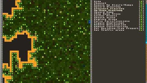Dwarf fortress 2012 guide/playthrough/tutorial part 11 Farm plots, Digging stairs, Announcements