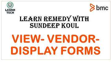 BMC Remedy Forms -View Vendor Display Only