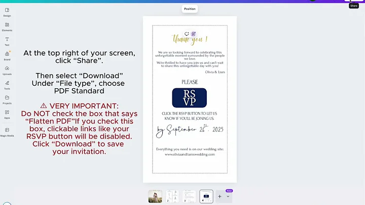 How to Link Your Google Form to the RSVP Button in Canva