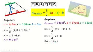 427. Mathe an der Realschule Flächenberechnungen - Parallelogramm, Dreieck, Trapez, Drachen