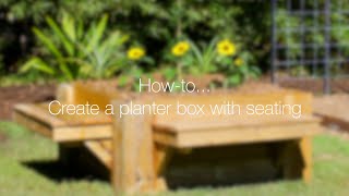 Raised planter box with seating