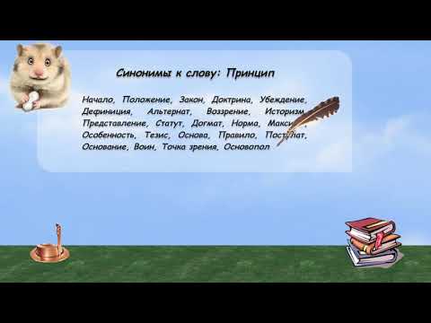 Синонимы к слову принцип в видеословаре русских синонимов онлайн