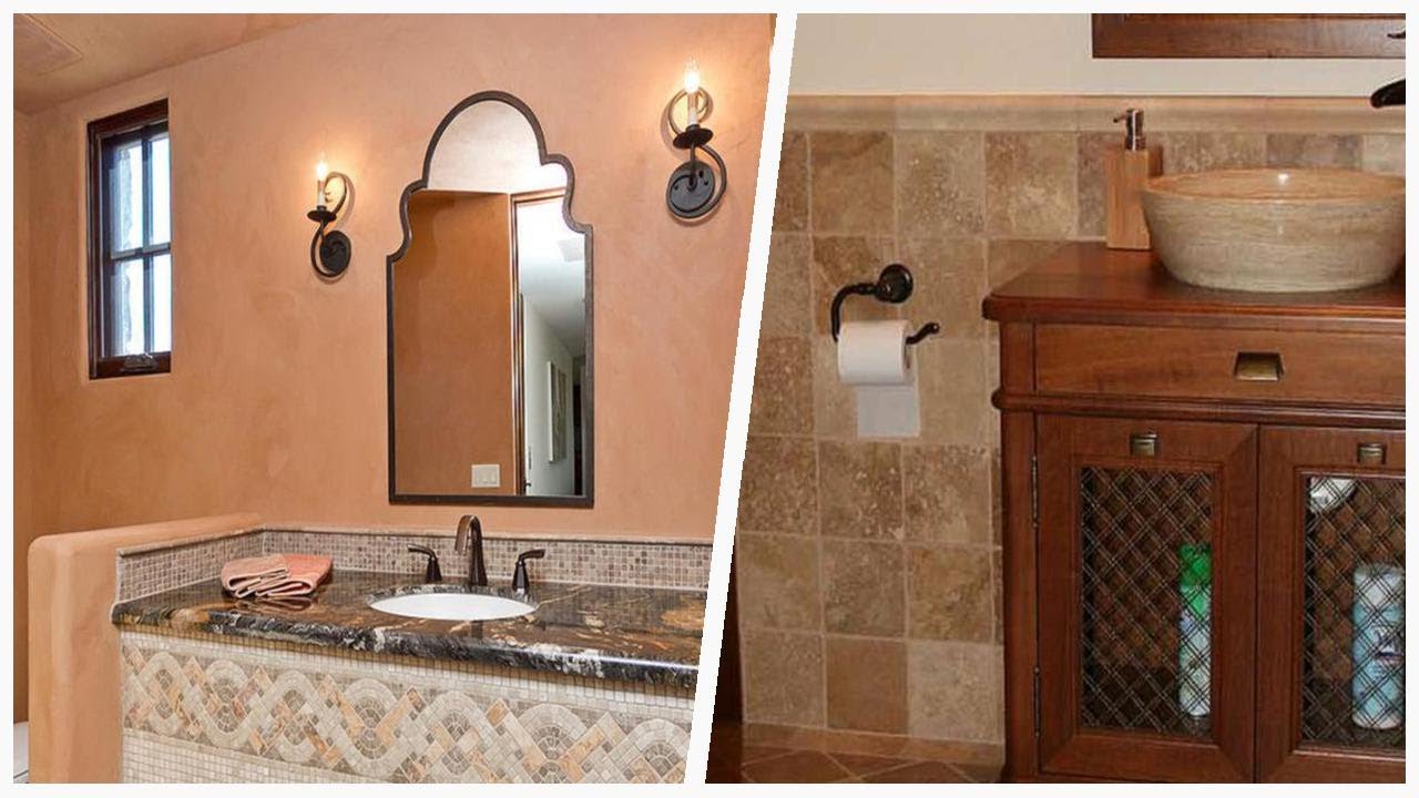 75 Travertine Floor Powder Room With Beige Walls Design Ideas You'll ...