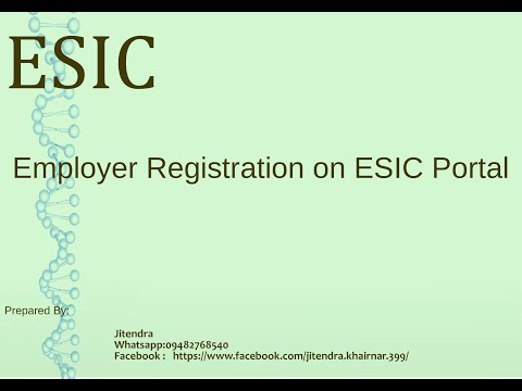 How to register employer on ESIC  Portal? Process