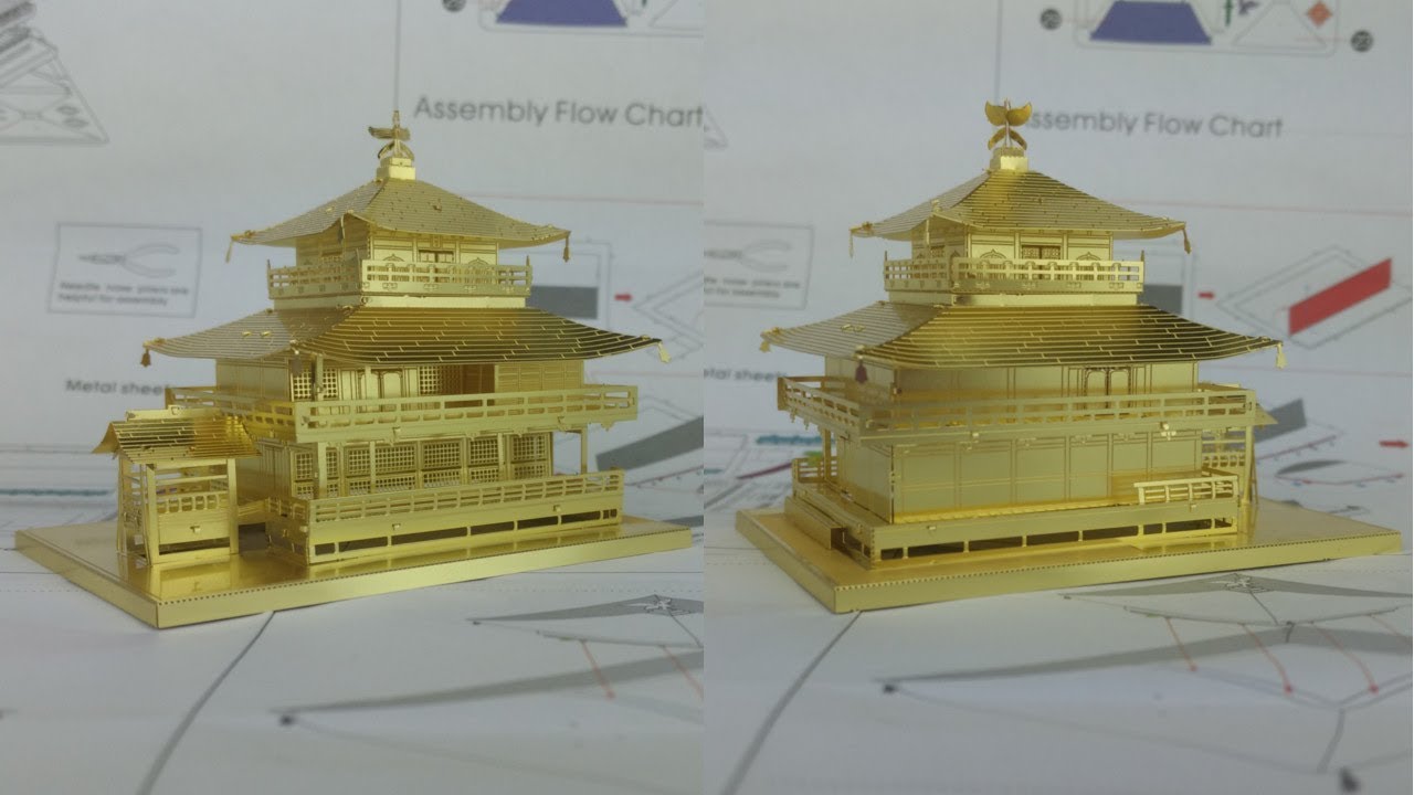 Mini 3d Metal Puzzle Japon Célèbres Bâtiments historiques Kinkaku