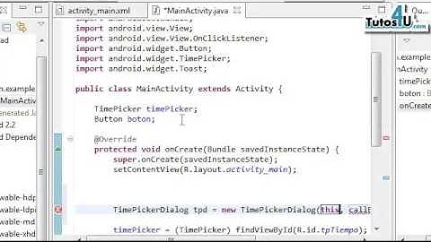 TimePickerDialog. Tutorial 140 en Español. Desarrollo de Aplicaciones Android.