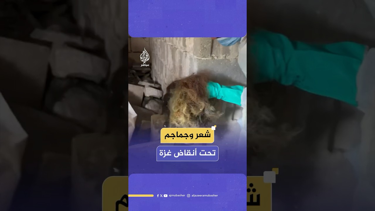 الدفاع المدني في غزة يعثر على بقايا شعر وجماجم تحت أنقاض المنازل المدمرة