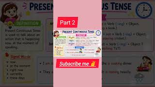 present continues tense| learn just in 5 minutes 😱#education #presentcontinuoustense