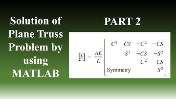 Solution of Plane Truss Problem Using MATLAB