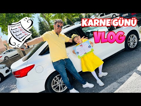 OKULUN SON GÜNÜ !! KARNE VLOG !! ELİF SİNEMİN KARNESİ !!