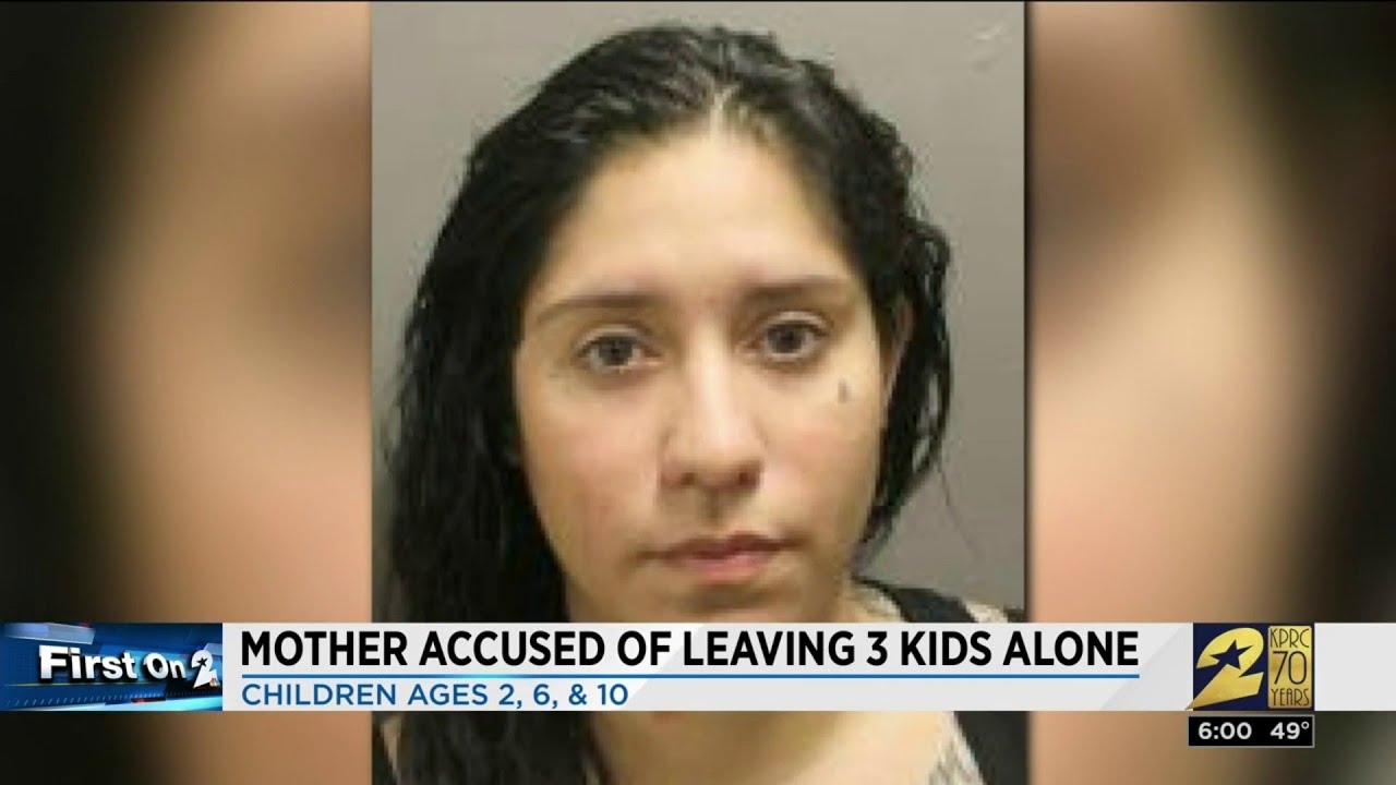 Mother accused of leaving 3 kids alone, children ages 2, 6, & 10 - YouTube
