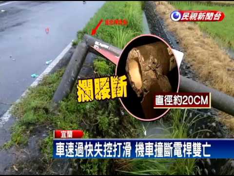 海軍載友出遊 猛撞斷電線杆 翻車雙亡－民視新聞