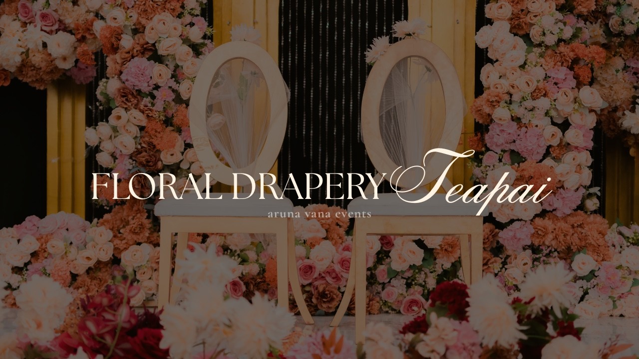 Beige Drapery & Tea Pai — dekorasi wedding Aruna Vana Events Jakarta Selatan