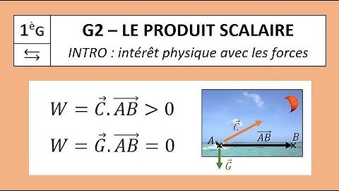 1G / G2-0 / PRODUIT SCALAIRE / Introduction avec des forces