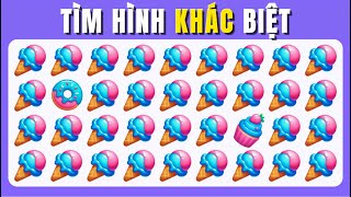 Thử Thách Tìm Hình Khác Biệt: Khám Phá Thế Giới Đồ Ngọt | Quiz Bee - Ong Thích Đố