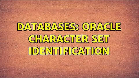 Databases: Oracle Character set identification